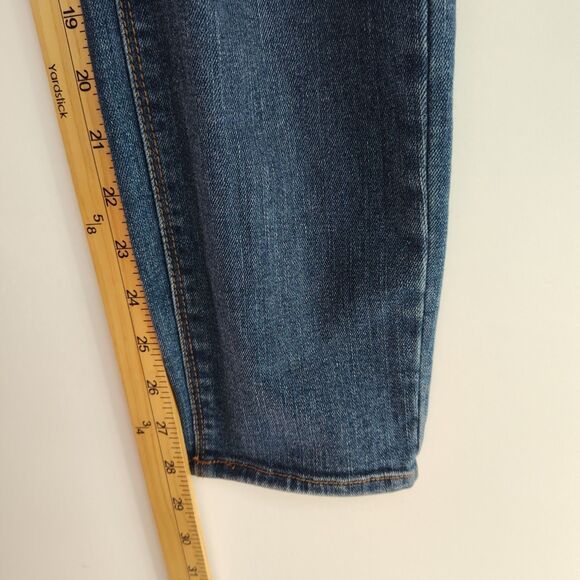 C Est. 1946 Denim Jeans Women's 6 Blue Distressed Embroidered Skinny Mid-Rise - Picture 5 of 7